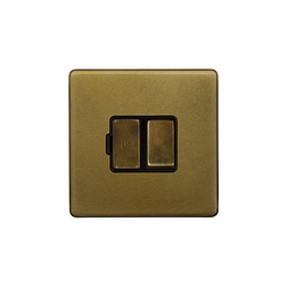 Soho Lighting Old Brass 13A Double Pole Switched Fused Connection Unit (FCU)