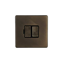 Soho Lighting Vintage Brass 13A Double Pole Switched Fused Spur (FCU)