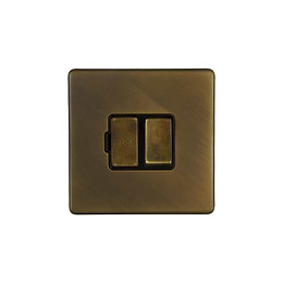 Soho Lighting Vintage Brass 13A Double Pole Switched Fused Connection Unit (FCU)