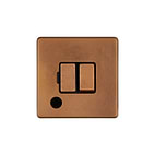 Soho Lighting Antique Copper 13A Switched Fused Connection Unit (FCU) Flex Outlet