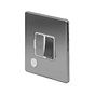 Soho Lighting Brushed Chrome 13A Switched Fused Connection Unit (FCU) Flex Outlet Wht Ins Screwless