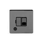 Soho Lighting Black Nickel 13A Switched Fuse Connection Unit Flex Outlet Blk Ins Screwless