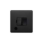 Soho Lighting Matt Black 13A Switched Fuse Flex Outlet Black Insert Screwless
