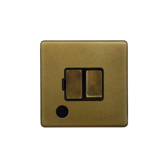 Soho Lighting Old Brass 13A Switched Fused Connection Unit (FCU) Flex Outlet