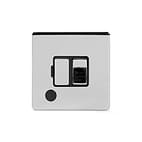 Soho Lighting Polished Chrome 13A Switched Fuse Connection Unit Flex Outlet Blk Ins Screwless