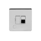 Soho Lighting Polished Chrome 13A Switched Fuse Connection Unit Flex Outlet Wht Ins Screwless