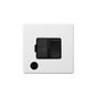 Soho Lighting Primed Paintable 13A Switched Fused Connection Unit (FCU) Flex Outlet with Matt Black Switch