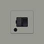 Soho Lighting Primed Paintable 13A Switched Fused Connection Unit (FCU) Flex Outlet with Matt Black Switch