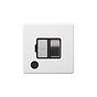 Soho Lighting Primed Paintable 13A Switched Fused Connection Unit (FCU) Flex Outlet with Brushed Chrome Switch and Black Insert