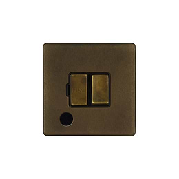 Soho Lighting Vintage Brass 13A Switched Fused Connection Unit (FCU) Flex Outlet