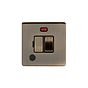Soho Lighting Antique Brass 13A Switched Fuse Connection Unit Flex Outlet With Neon Blk Ins Screwless