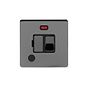 Soho Lighting Black Nickel 13A Switched Fuse Connection Unit Flex Outlet With Neon Blk Ins Screwless
