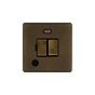 Soho Lighting Vintage Brass 13A Switched Fused Connection Unit (FCU) Flex Outlet With Neon