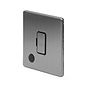 Soho Lighting Brushed Chrome 13A Unswitched Fused Connection Unit (FCU) Flex Outlet Blk Ins Screwless