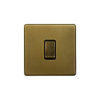 Old Brass 20A Double Pole Switch
