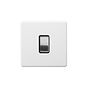 Soho Lighting Primed Paintable 1 Gang 20A Double Pole Switch with Brushed Chrome Switch and Black Insert