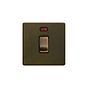Soho Lighting Bronze 20A 1 Gang Double Pole Switch With Neon Screwless 