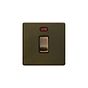 Soho Lighting Bronze 20A 1 Gang Double Pole Switch With Neon Screwless