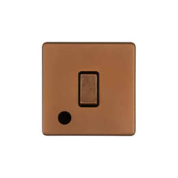 Antique Copper 20A Double Pole Switch with Flex Outlet
