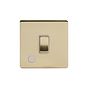 Soho Lighting Brushed Brass 20A 1 Gang Double Pole Switch Flex Outlet Wht Ins Screwless