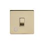 Soho Lighting Brushed Brass 20A 1 Gang Double Pole Switch Flex Outlet Wht Ins Screwless