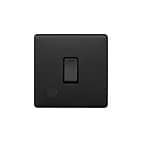 Soho Lighting Matt Black 20A 1 Gang DP Switch Flex Outlet Black Insert Screwless