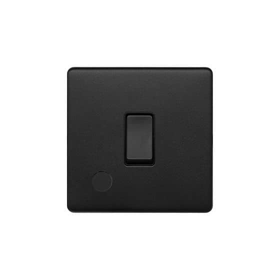 Soho Lighting Matt Black 20A 1 Gang DP Switch Flex Outlet Black Insert Screwless