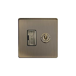 Soho Lighting Antique Brass 13A Toggle Switched Fused Connection Unit (FCU)