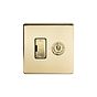 Soho Lighting Brushed Brass Toggle Switched Fused Connection Unit (FCU) Black Inserts