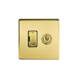 Brushed Brass Toggle Fused Spur
