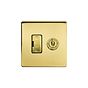Soho Lighting Brushed Brass 13A Toggle Switched Fused Connection Unit (FCU) Black Inserts