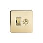 Brushed Brass Toggle Fused Spur
