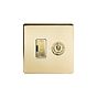 Soho Lighting Brushed Brass Toggle Switched Fused Connection Unit (FCU) White Inserts