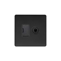 Soho Lighting Matt Black 13A Toggle Switched Fused Connection Unit (FCU)