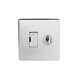 Soho Lighting Polished Chrome 13A Toggle Switched Fused Connection Unit (FCU) White Inserts