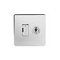 Soho Lighting Polished Chrome Toggle Switched Fused Connection Unit (FCU) 13A White Inserts