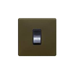 Soho Lighting Bronze 45A 1 Gang Double Pole Switch Sml Plate Screwless