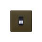 Soho Lighting Bronze 45A 1 Gang Double Pole Switch Sml Plate Screwless