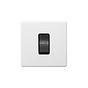 Soho Lighting Primed Paintable 45A 1 Gang Double Pole Switch Single Plate with Matt Black Switch.