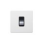 Soho Lighting Primed Paintable 45A 1 Gang Double Pole Switch Single Plate with Black Switch. 