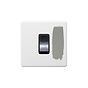 Soho Lighting Primed Paintable 45A 1 Gang Double Pole Switch Single Plate with Black Switch. 