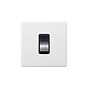 Soho Lighting Primed Paintable 45A 1 Gang Double Pole Switch Single Plate with Black Switch.