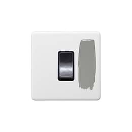 Paintable 45A Double Pole Switch Single Plate
