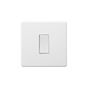 Soho Lighting Primed Paintable 45A 1 Gang Double Pole Switch Single Plate with White Switch. 