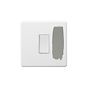 Soho Lighting Primed Paintable 45A 1 Gang Double Pole Switch Single Plate with White Switch. 