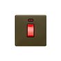 Soho Lighting Bronze 45A 1 Gang Double Pole Switch & Neon (Sml Plate) Screwless