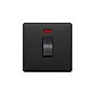 Soho Lighting Matt Black 45A 1 Gang Double Pole Switch & Neon Screwless