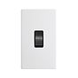 Soho Lighting Primed Paintable 45A 1 Gang Double Pole Switch Double Plate with Matt Black Switch