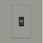 Soho Lighting Primed Paintable 45A 1 Gang Double Pole Switch Double Plate with Matt Black Switch