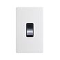 Soho Lighting Primed Paintable 45A 1 Gang Double Pole Switch Double Plate with Black Switch